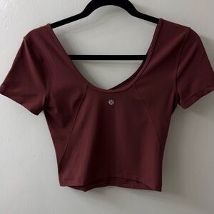 Lululemon Athletica Deep Red Crop Top